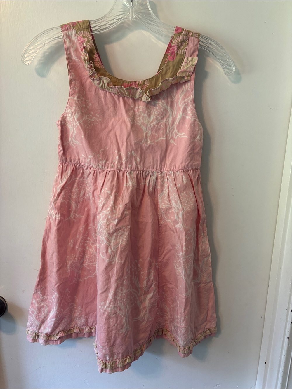 Young Colors Girls' Pink Ruffle-Trim Casual Dress